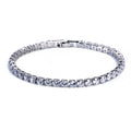 Brățară Tennis unisex cu zirconia albă, 4 mm, 19 cm